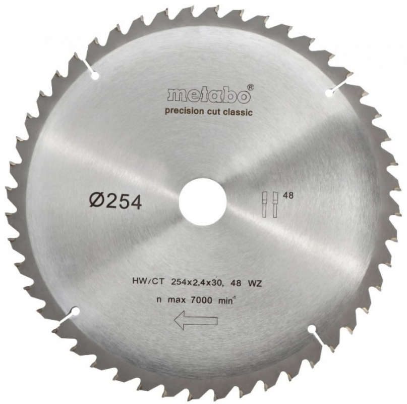 Saeketas 254x2,4x30 mm z48, 5° neg, WZ, Classic