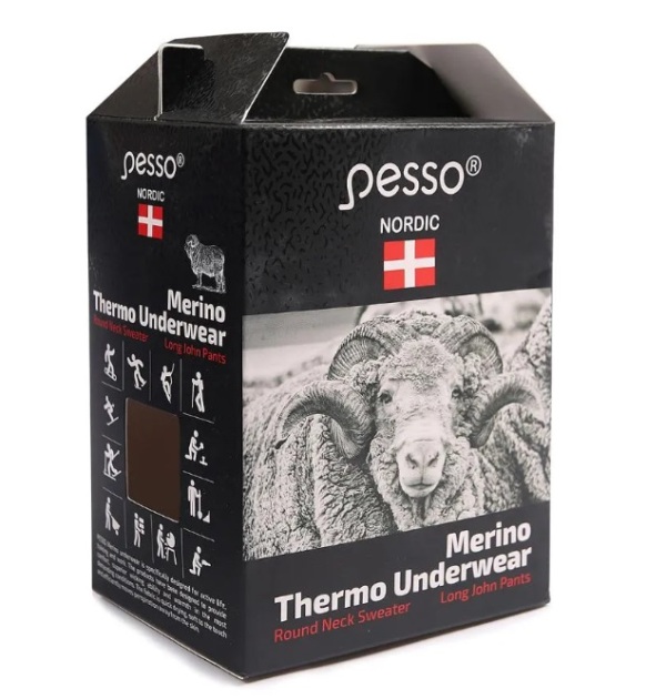 Termopesu komplekt MERINO80, must, Pesso - Pilt 8