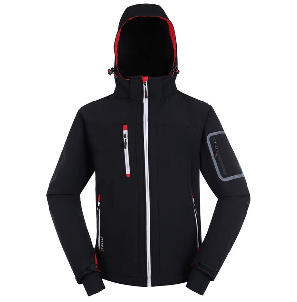 Softshell jakk kapuutsiga Acropolis, must, Pesso - Pilt 2