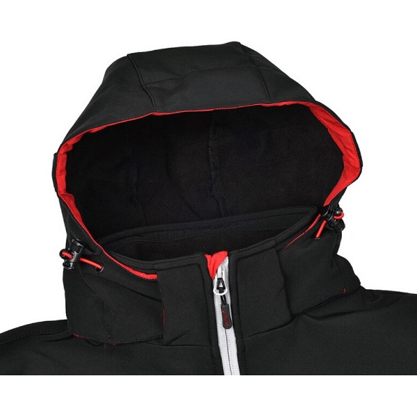 Softshell jakk kapuutsiga Acropolis, must, Pesso - Pilt 5