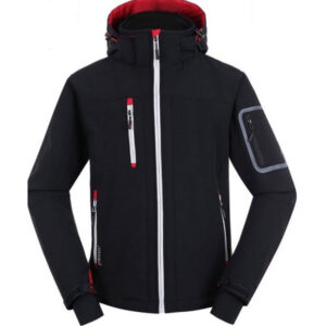 Softshell jakk kapuutsiga Acropolis, must, Pesso