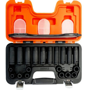 Löökpadrunvõtmete kmpl 1/2" pikad-lühikesed, 10-19 mm, Bacho