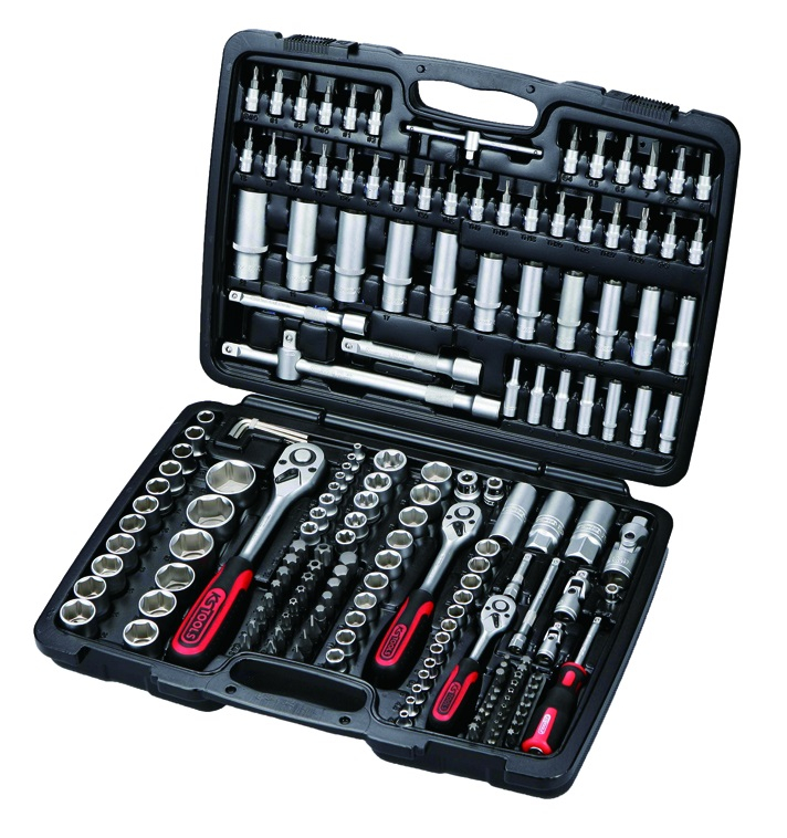 Padrunikomplekt 1/4" - 3/8" - 1/2", 179 osa