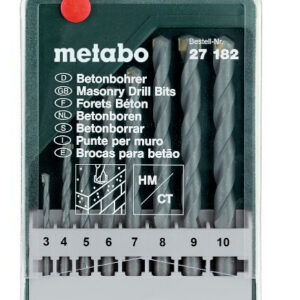 Betoonipuuride komplekt, 3-10 mm, 8 osa, Metabo