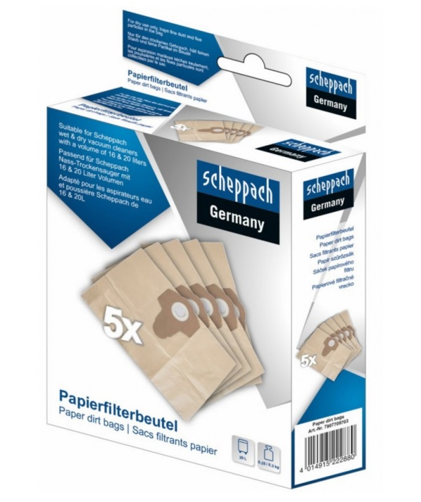 Tolmukott NTS16/NTS20, paberist, 5tk/pk, Scheppach - Pilt 2