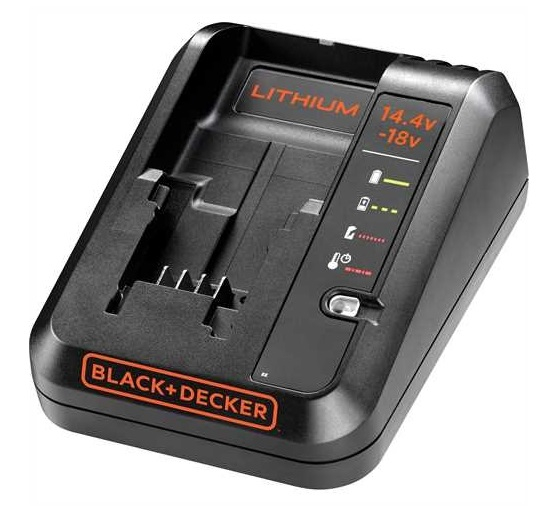 Akulaadija 14,4/18 V Li-Ion akudele, 1A, Black+Decker